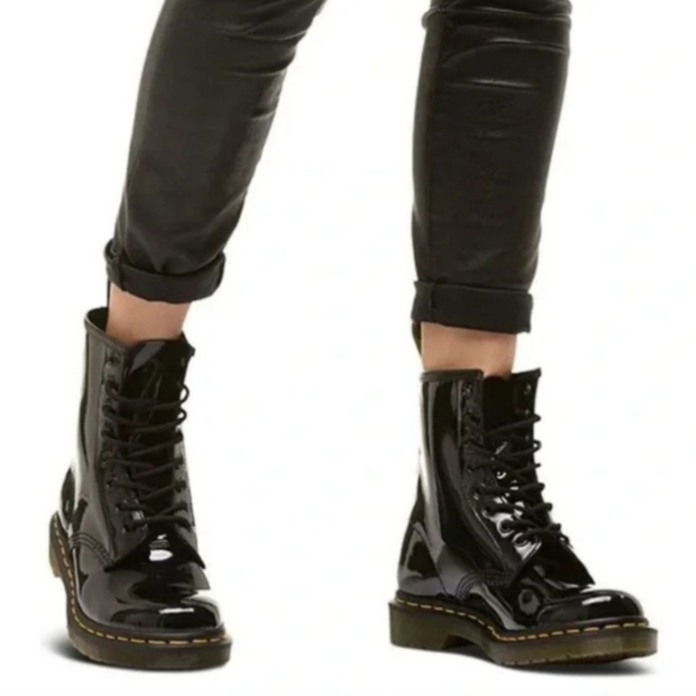 Dr. Martens Patent Leather Combat Boots